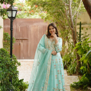 Mint Turquoise Pishwas