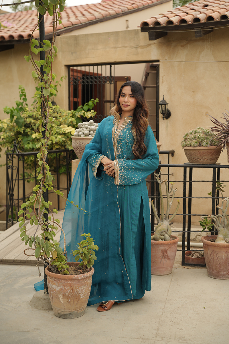 Teal Starlight Kurta - Image 6