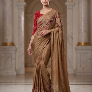 Gilded Ruby Saree