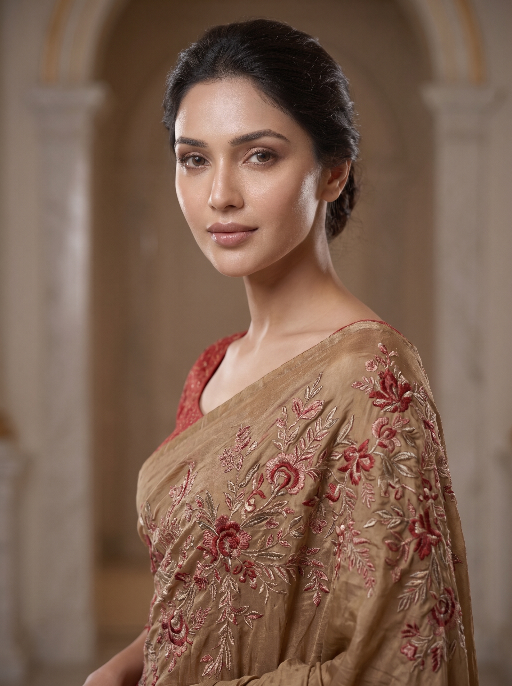 Gilded Ruby Saree - Image 7